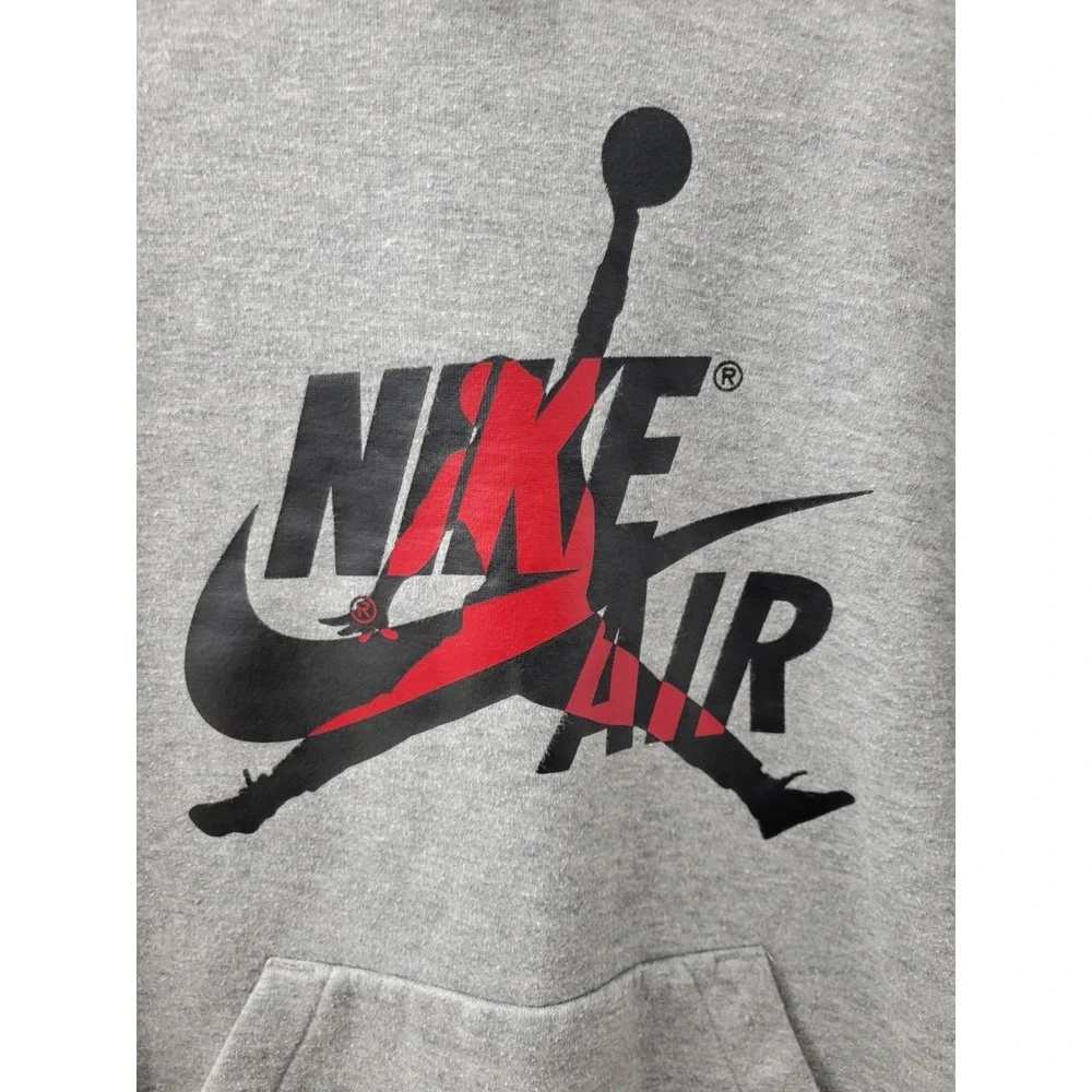 Nike Air Jordan Hoodie Sweatshirt Kids Size Medium Gray